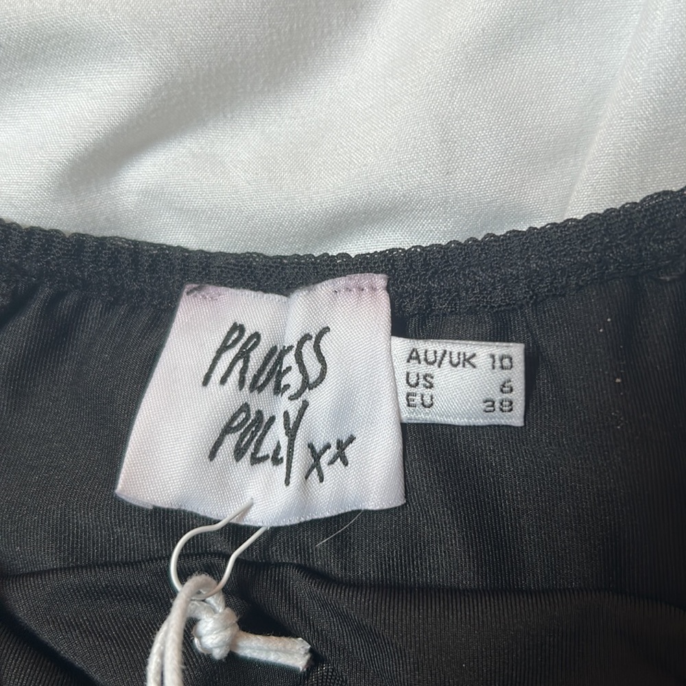Princess Polly Black I want you Mini Dress Bodycon NWT - Picture 3 of 5